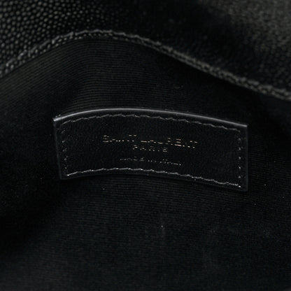 Saint Laurent Grain De Poudre Monogram Uptown Pouch Black 6 of 7