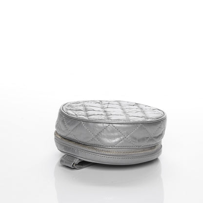 Chanel Metallic Aged Calfskin Quilted Belt Waist Bag Silver 4 of 10