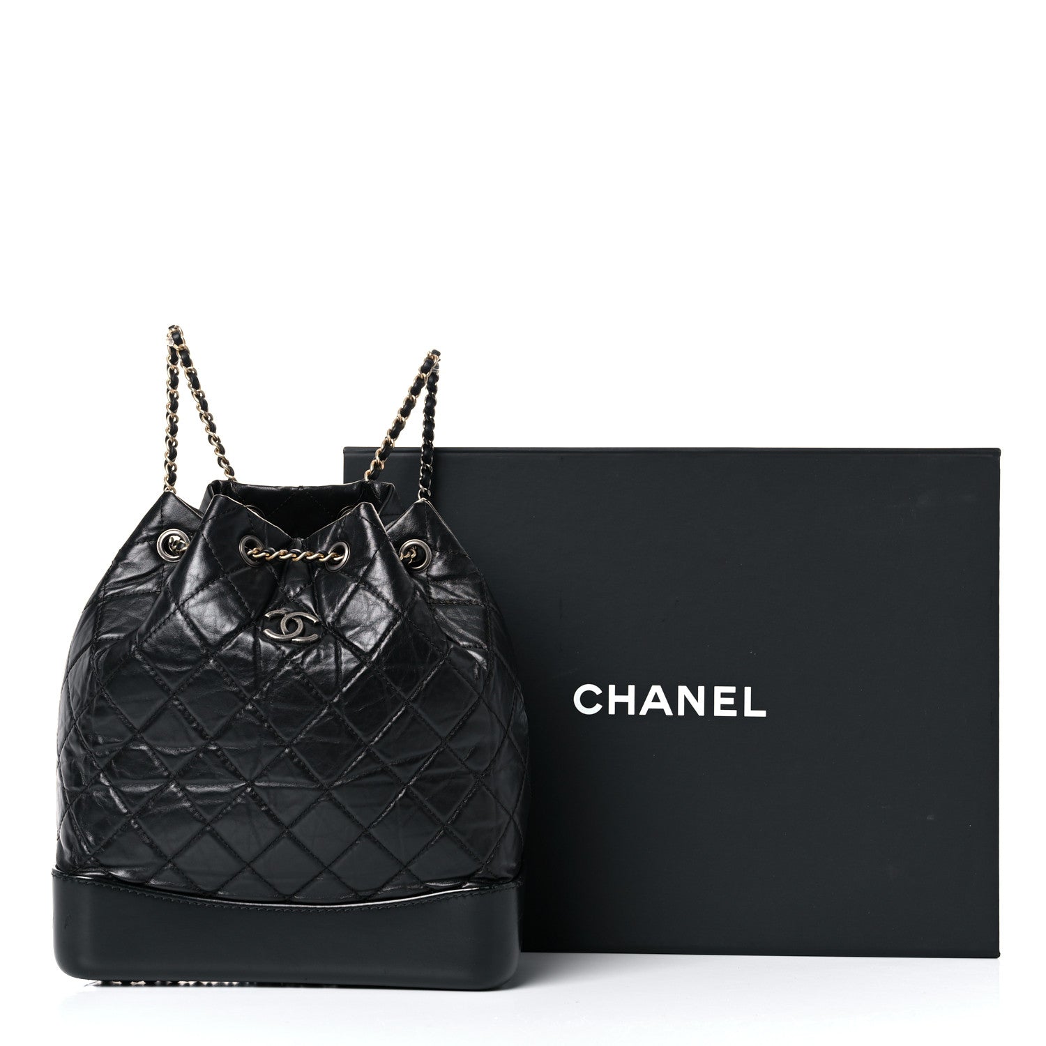 Chanel Aged Calfskin Quilted Gabrielle Backpack Black 21 of 21