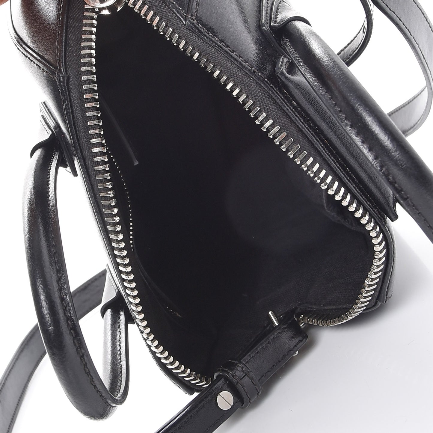 Shiny Lord Calfskin Mini Antigona Black