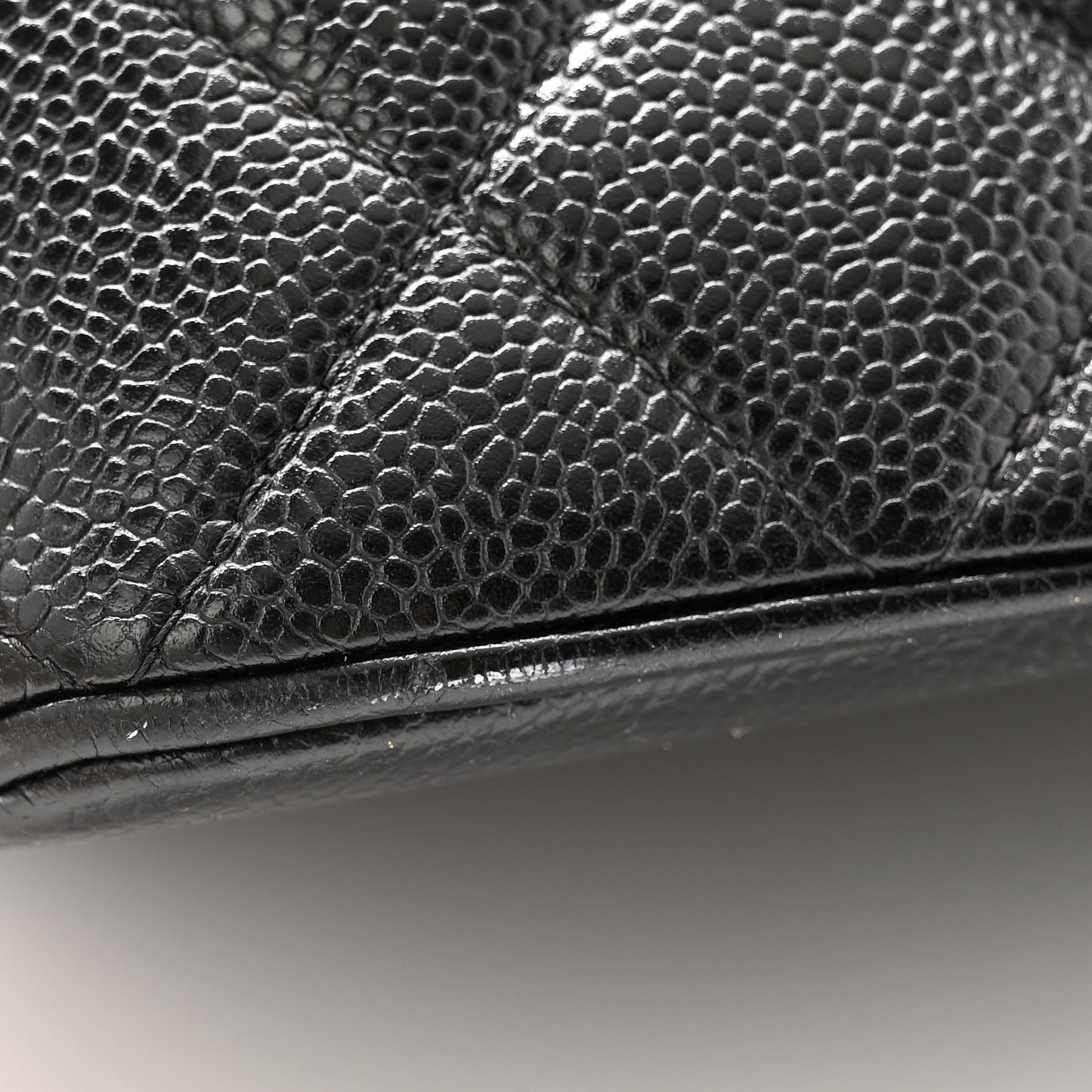 Caviar Quilted Medallion Tote Black