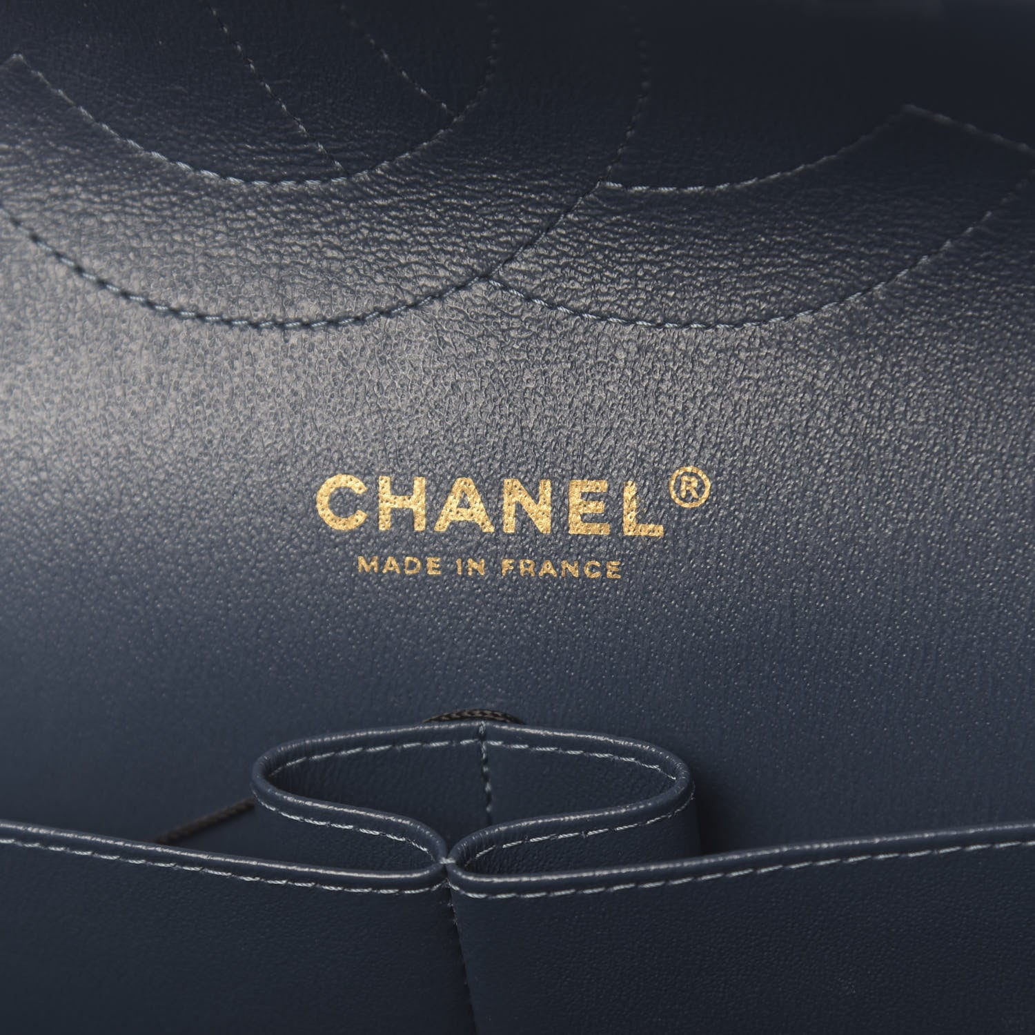 Chanel Iridescent Caviar Quilted Jumbo Double Flap Dark Blue 6 of 12