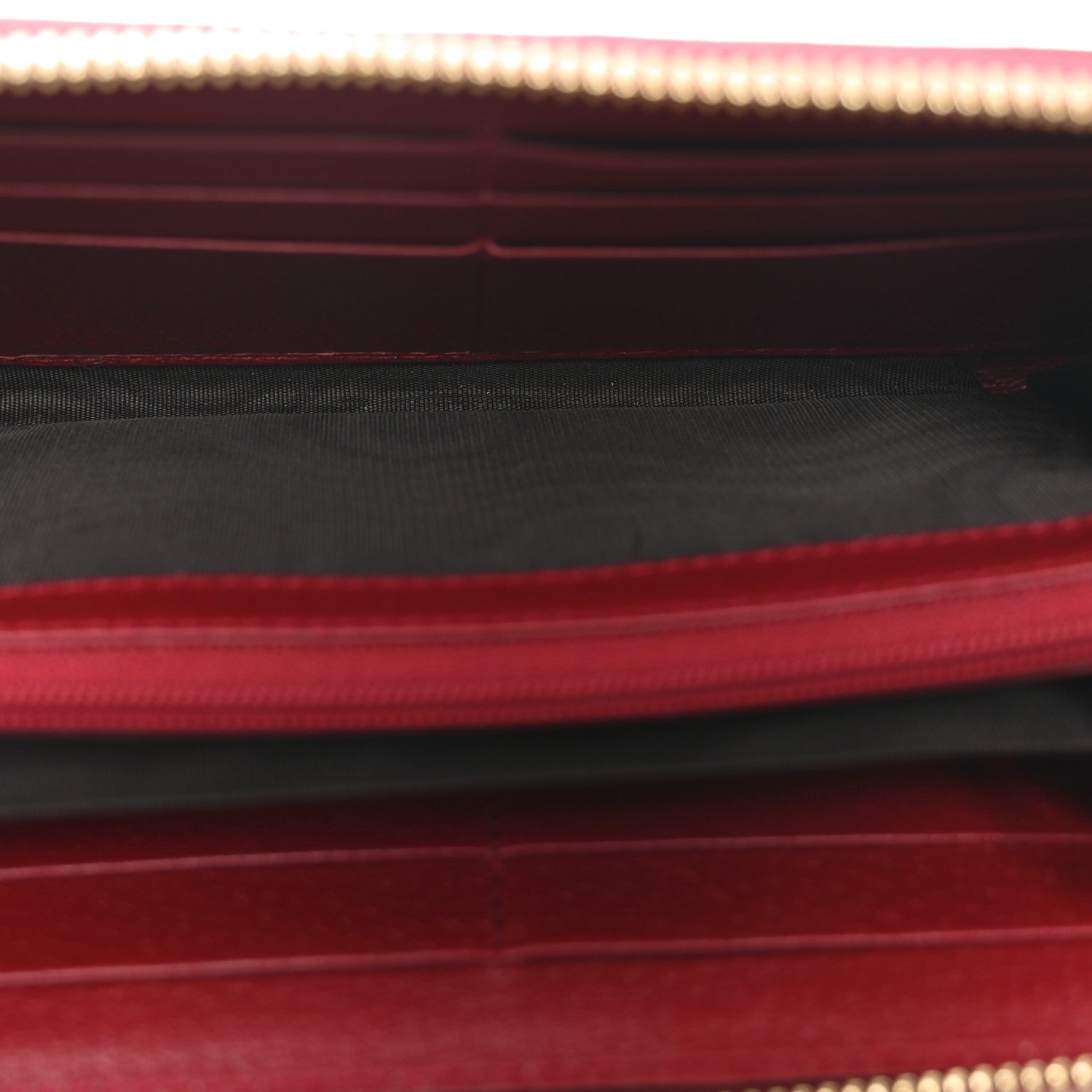 Gucci GG Supreme Monogram Tian Zip Around Wallet Beige Multicolor Red 4 of 7
