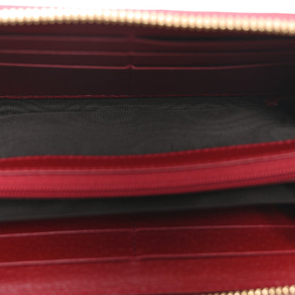Gucci GG Supreme Monogram Tian Zip Around Wallet Beige Multicolor Red 4 of 7