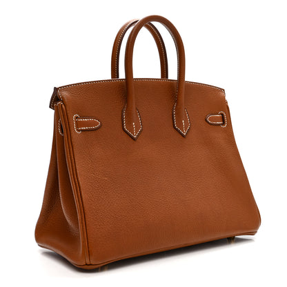 Hermes Natural Barenia Faubourg Birkin 25 Fauve 2 of 12
