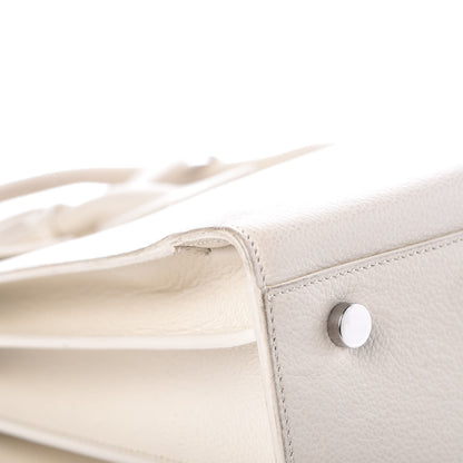 Saint Laurent Grained Calfskin Small Sac De Jour Dove White 12 of 17