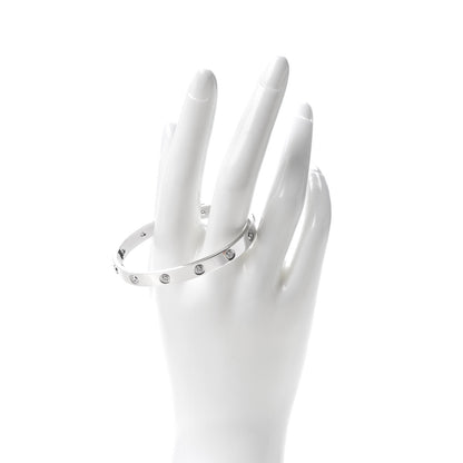 Cartier 18K White Gold 10 Diamond LOVE Bracelet 16 2 of 6