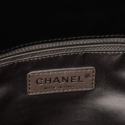 Chanel Lambskin Tweed Double Stitch Maxi Flap Black 6 of 7