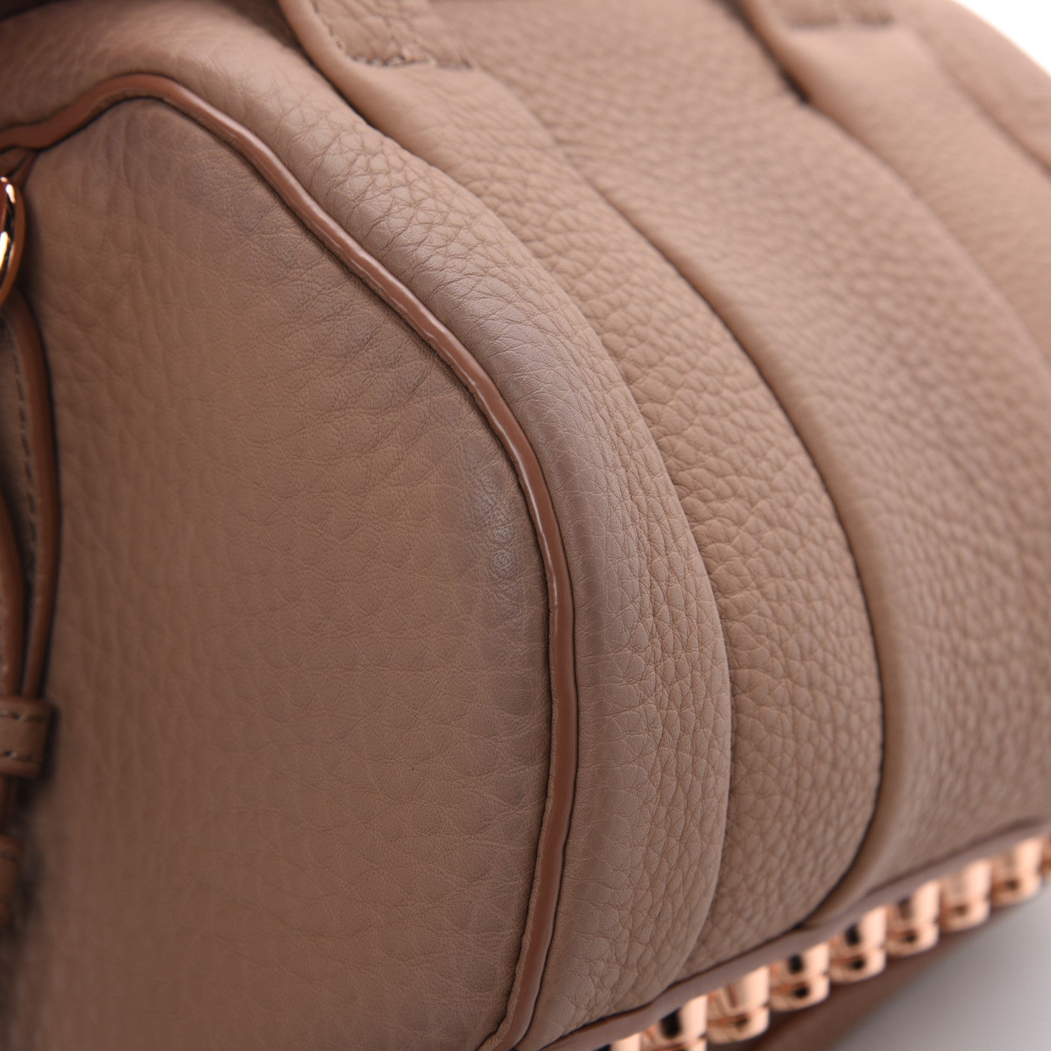 Alexander Wang Pebbled Lambskin Mini Rockie Latte Rose Gold Hardware 12 of 13