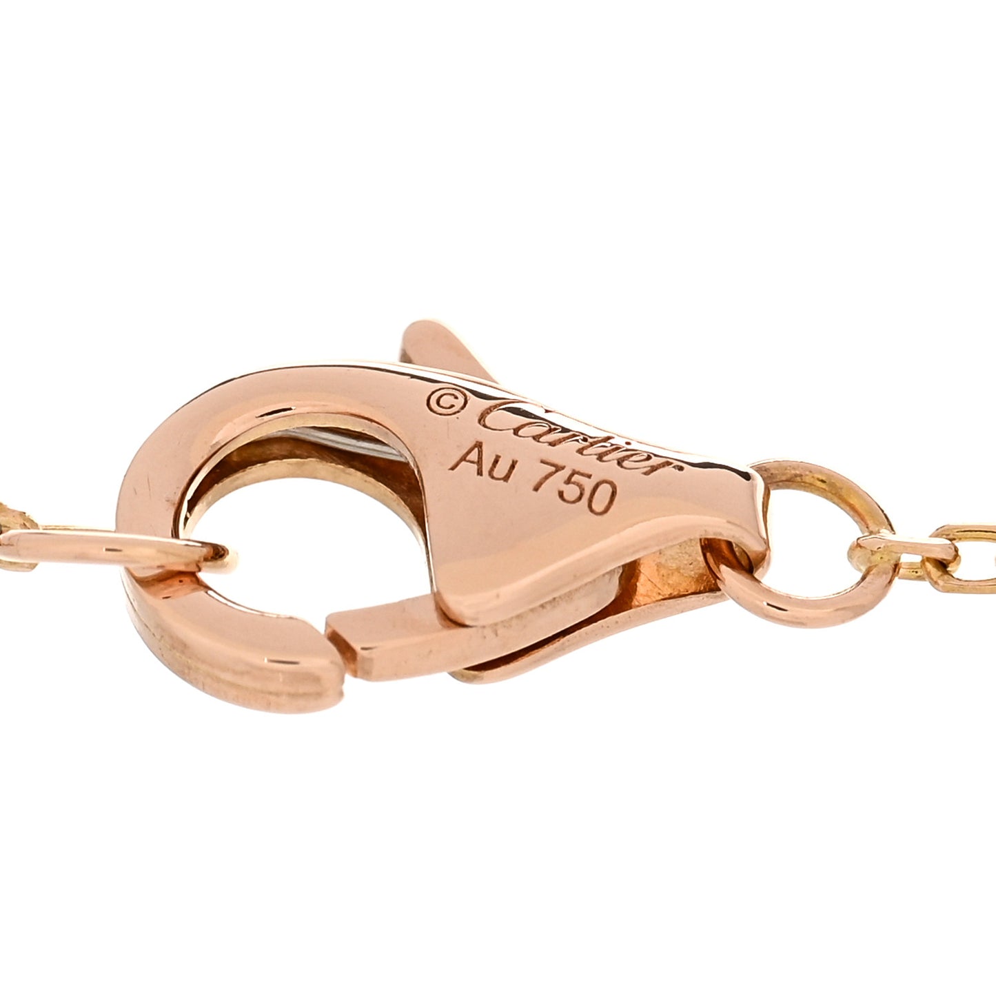 18K Pink Gold Diamond Black Onyx Amulette de Cartier Bracelet