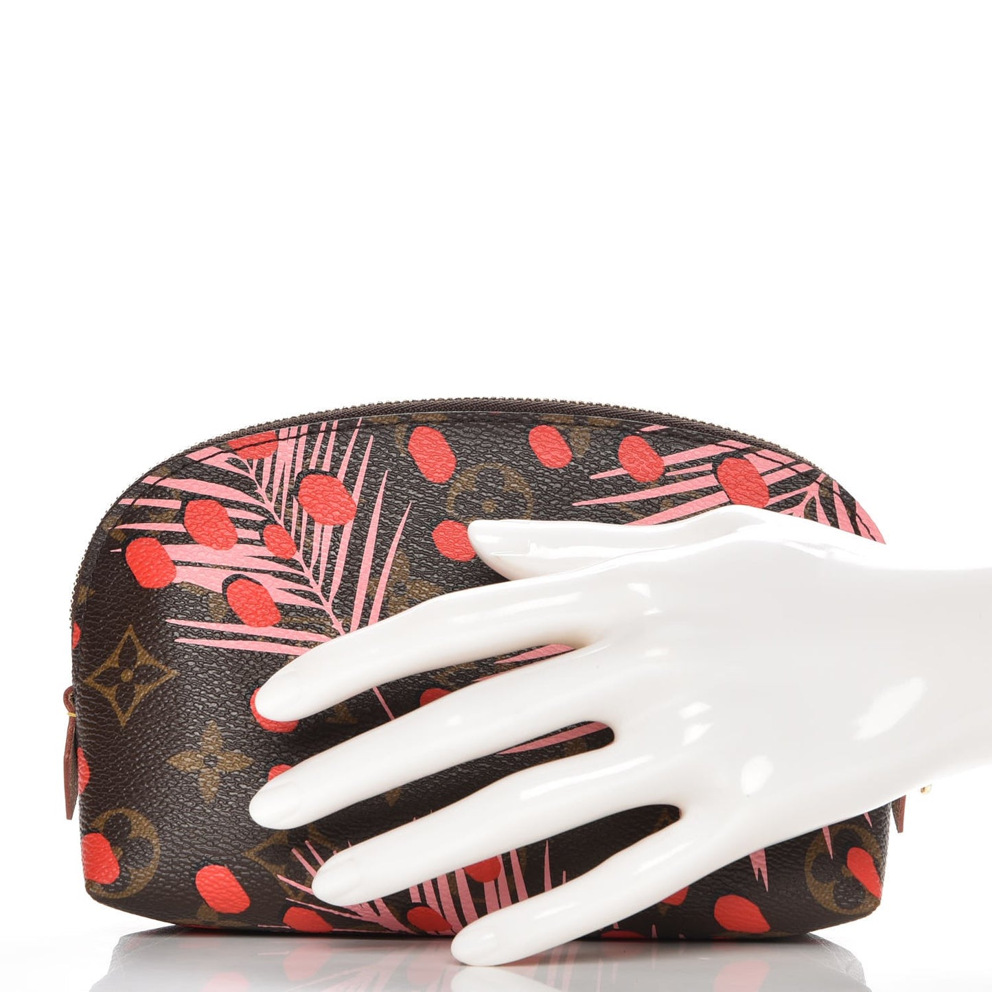 Monogram Jungle Dots Cosmetic Pouch Sugar Pink Poppy