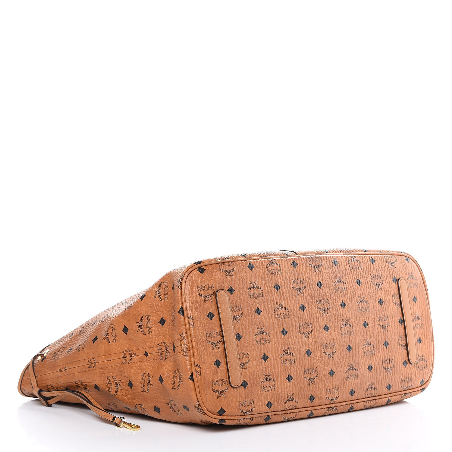 MCM Visetos Large Liz Reversible Shopper Tote Cognac 4 of 8