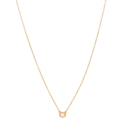 Tiffany 18K Rose Gold Diamond .10ct Elsa Peretti Diamonds by the Yard Pendant Necklace 1 of 5