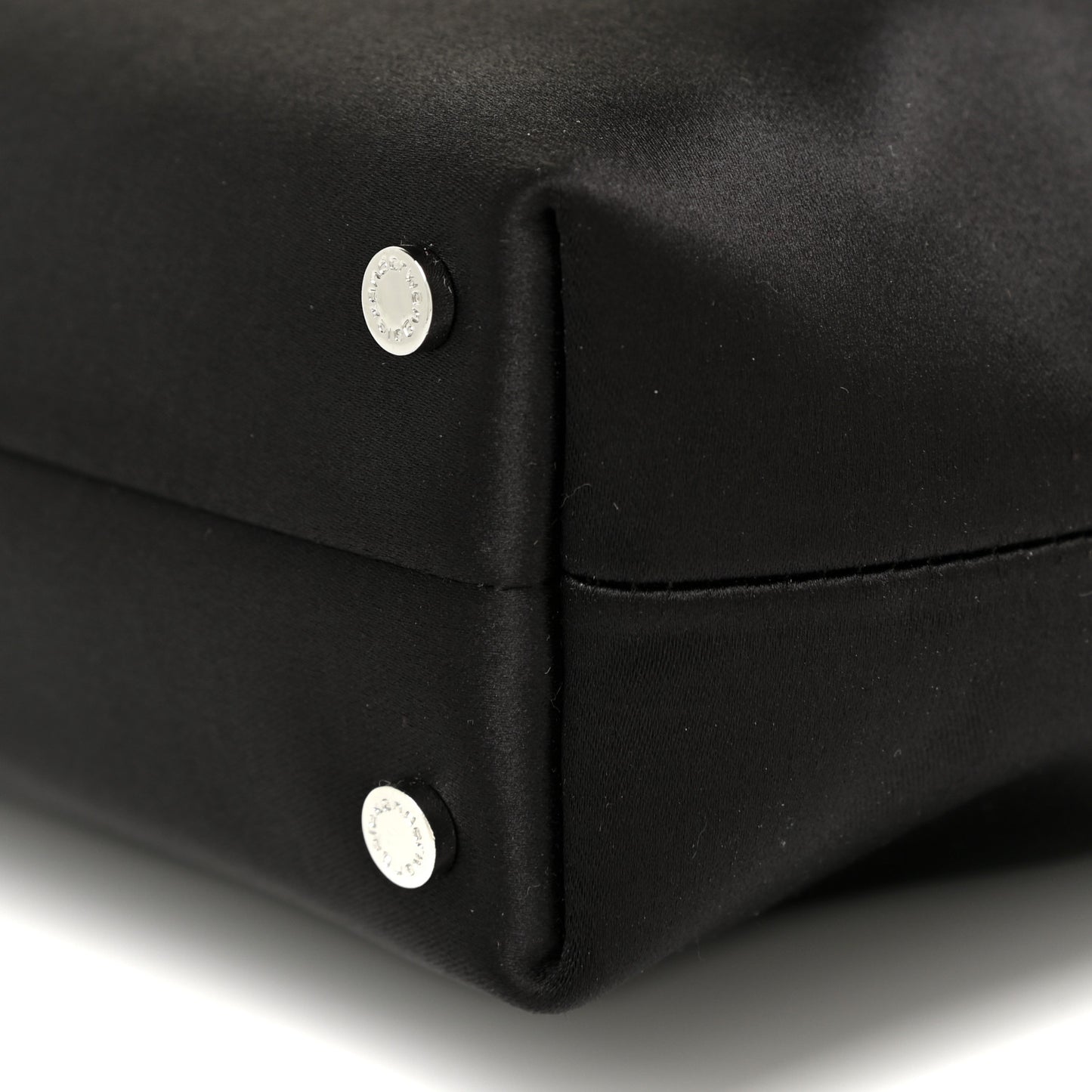 Satin Crystal Heiress Pouch Black