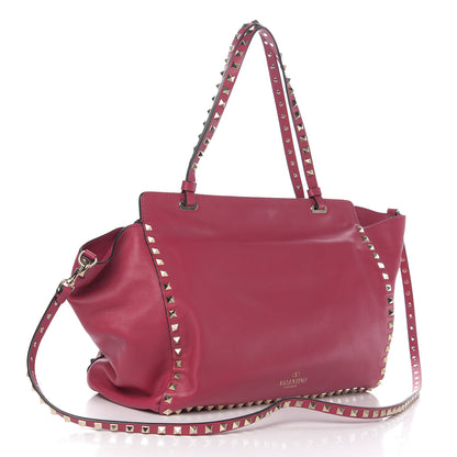 Valentino Garavani Vitello Medium Rockstud Tote Cyclamin 2 of 8