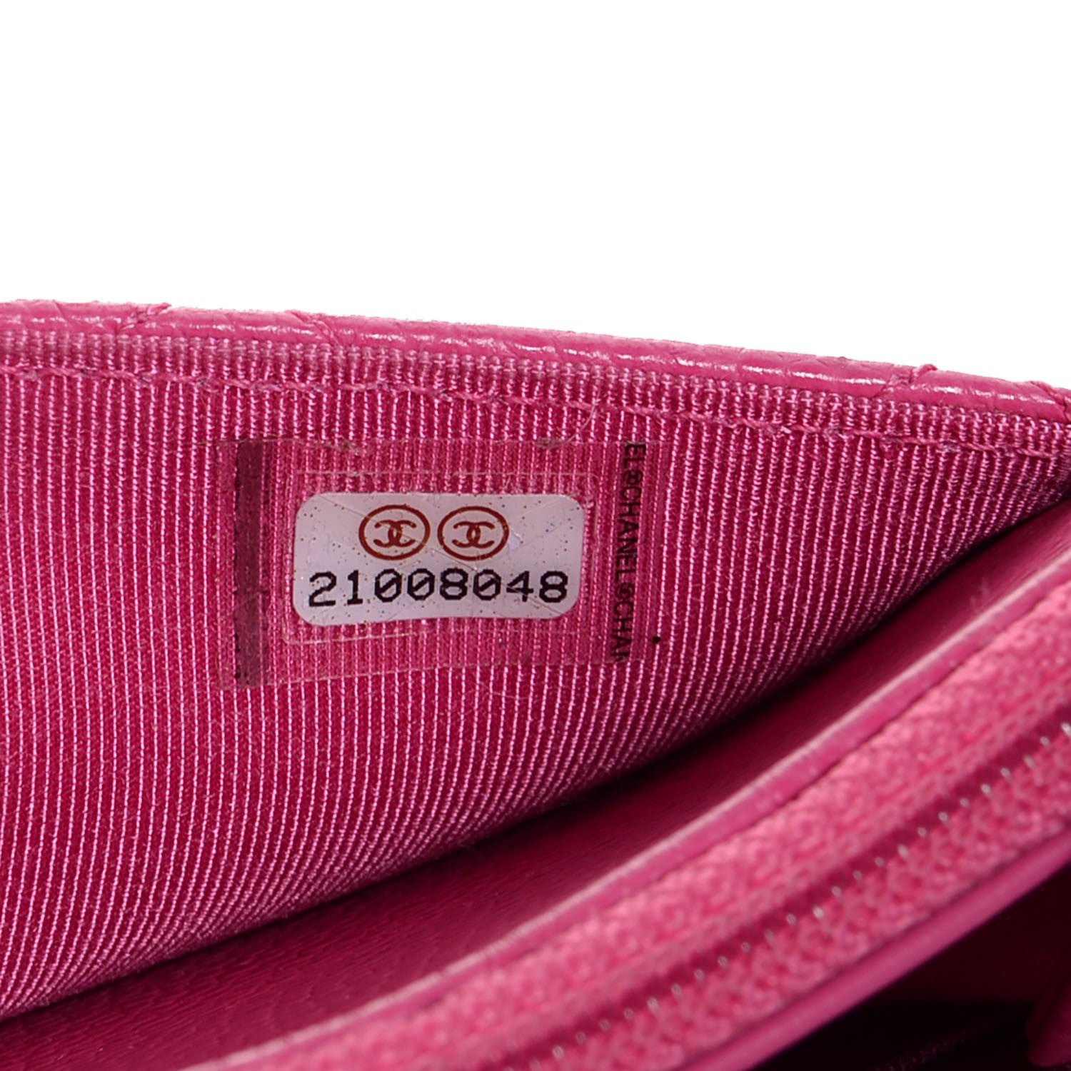 Chanel Caviar Quilted Wallet On Chain WOC Dark Pink 8 of 8