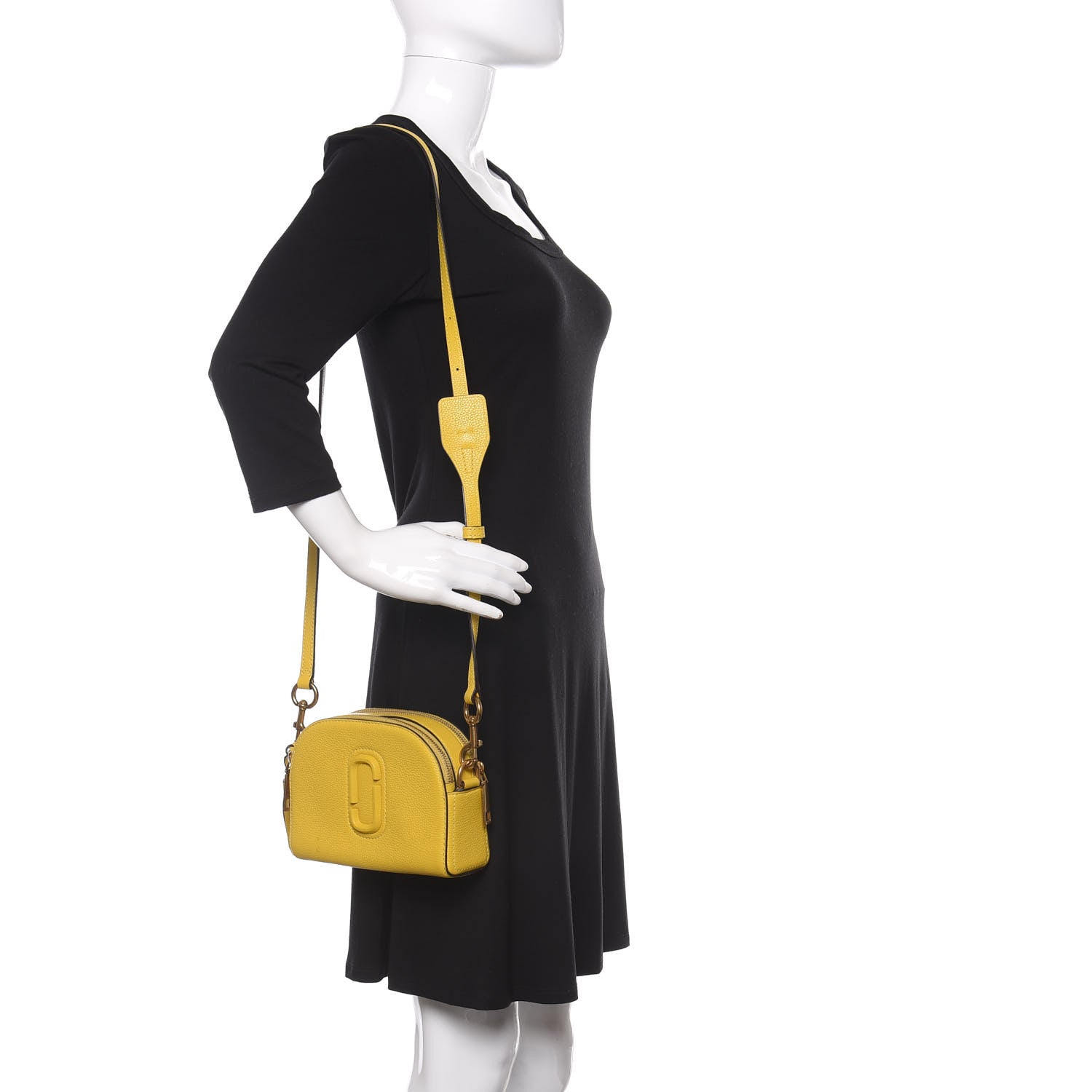 Marc Jacobs Calfskin Shutter Camera Crossbody Bag Sunshine Yellow 2 of 13