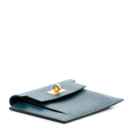 Hermes Epsom Kelly Pocket Compact Wallet Vert Bosphore 4 of 8