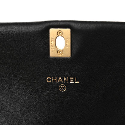 Chanel Calfskin Quilted Coco Mail Clutch With Chain Black 6 of 10