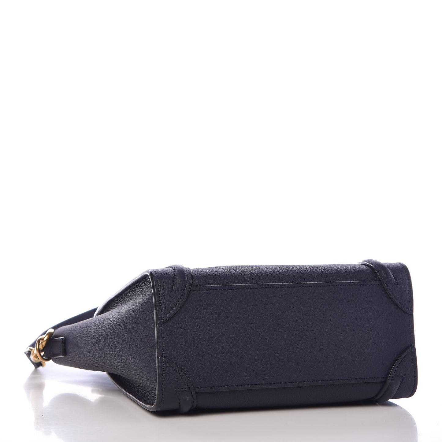 Drummed Calfskin Nano Luggage Navy Blue