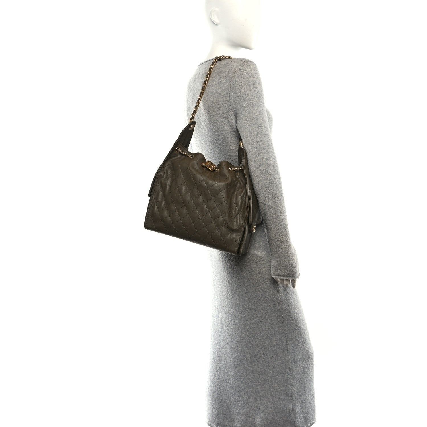 Chanel Caviar Quilted Medium Chanel 25 Handbag Dark Khaki 2 of 11