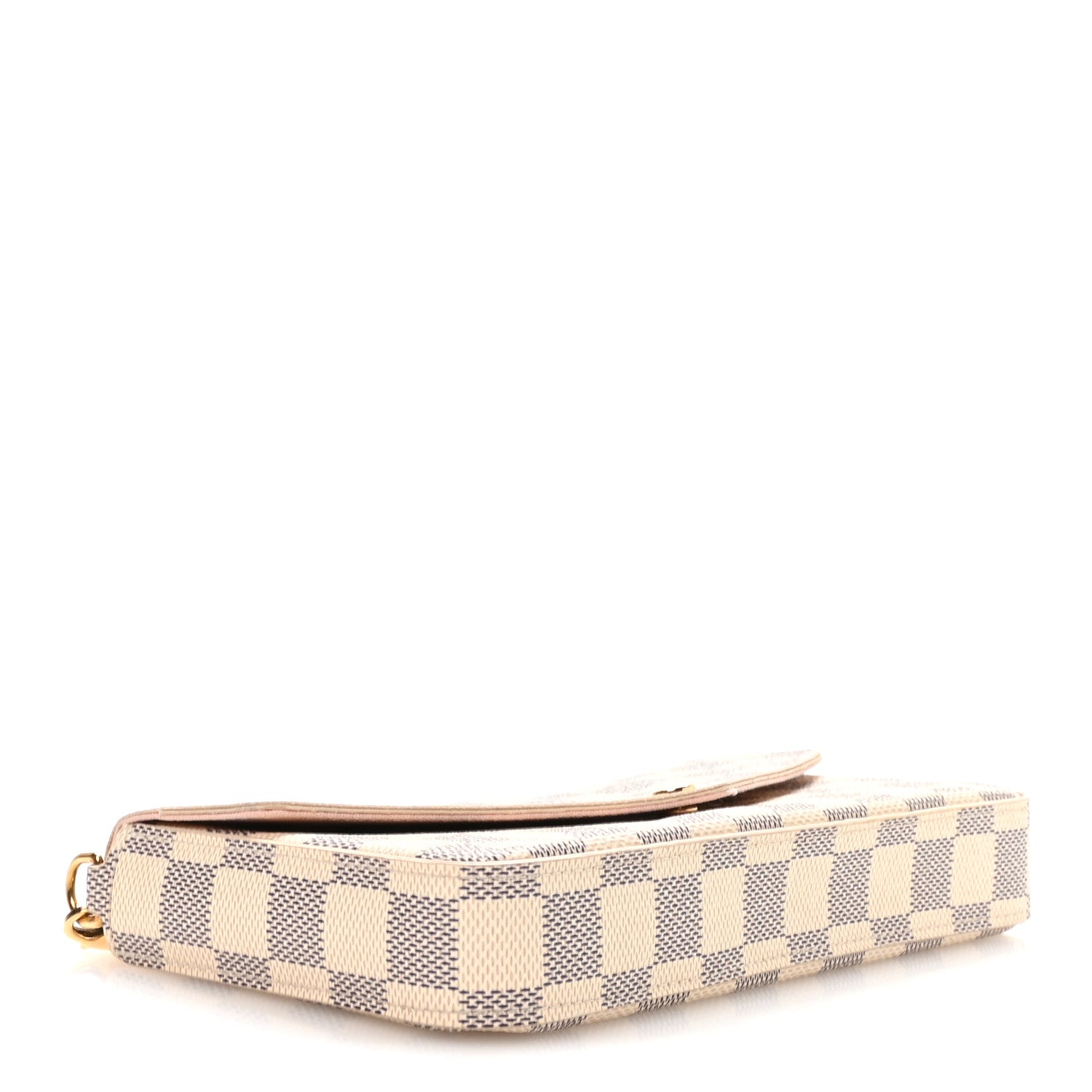 Louis Vuitton Damier Azur Pochette Felicie Chain Wallet Rose Ballerine 5 of 11