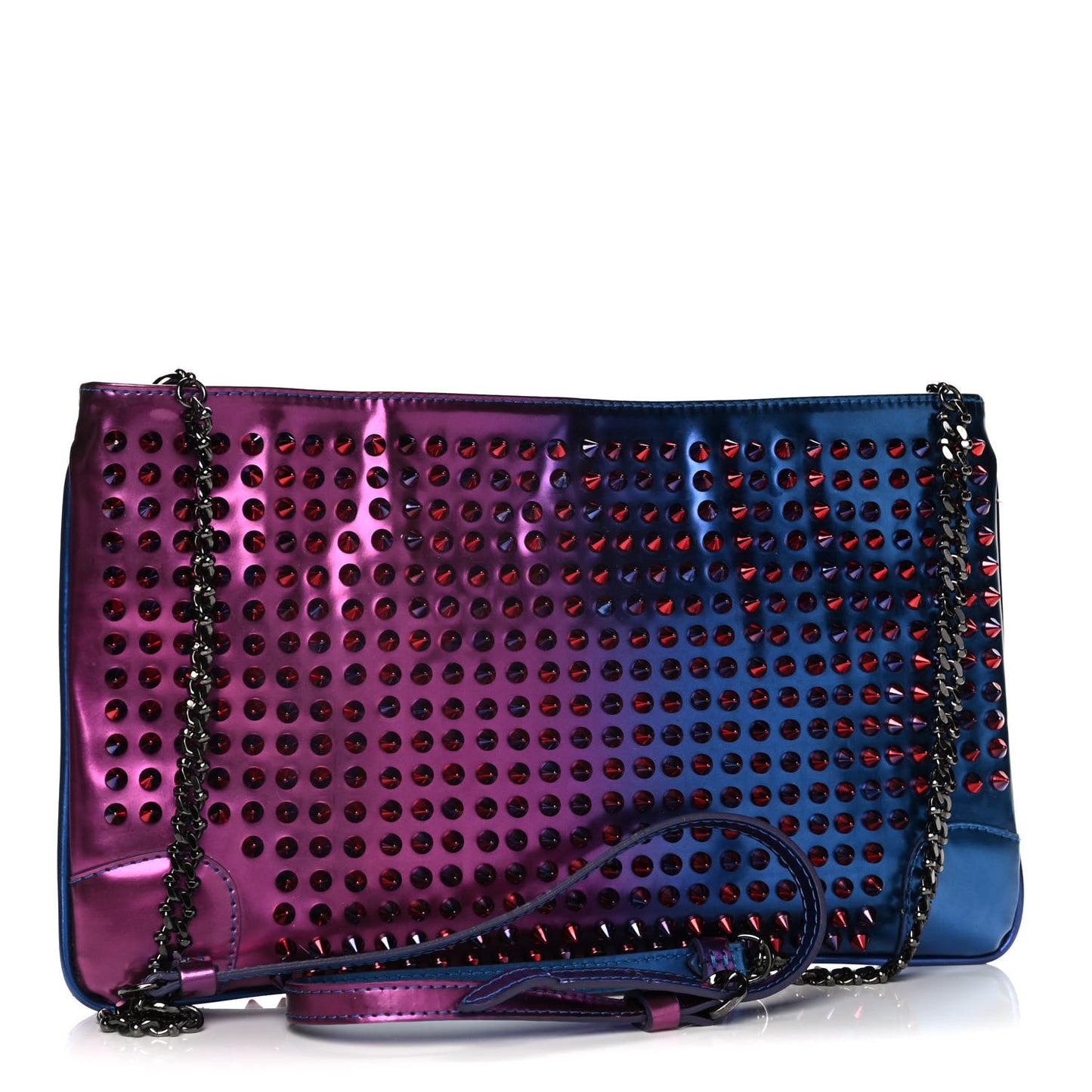 Patent Scarabe Spikes Loubiposh Chain Clutch Rose Digitale