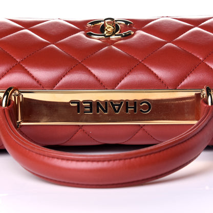 Chanel Lambskin Quilted Small Trendy CC Flap Dual Handle Bag Red 11 of 11