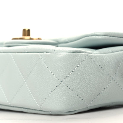 Chanel Caviar Quilted Mini Rectangular Sweetheart Flap Light Blue 10 of 10