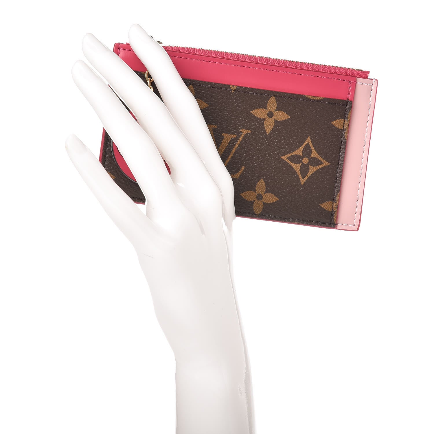 Louis Vuitton Monogram Blooming Flowers Zipped Card Holder Hot Pink Rose Ballerine 2 of 7