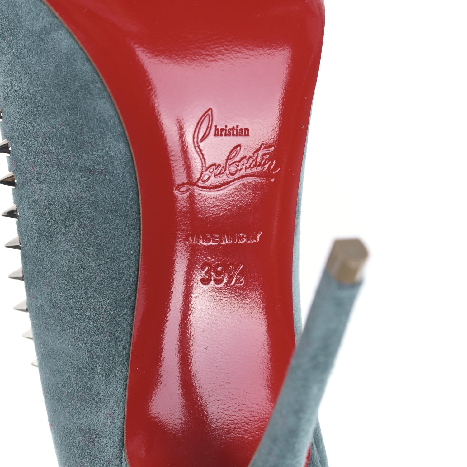 Christian Louboutin Veau Velours Anjalina 100 Pumps 39.5 Everest 6 of 8