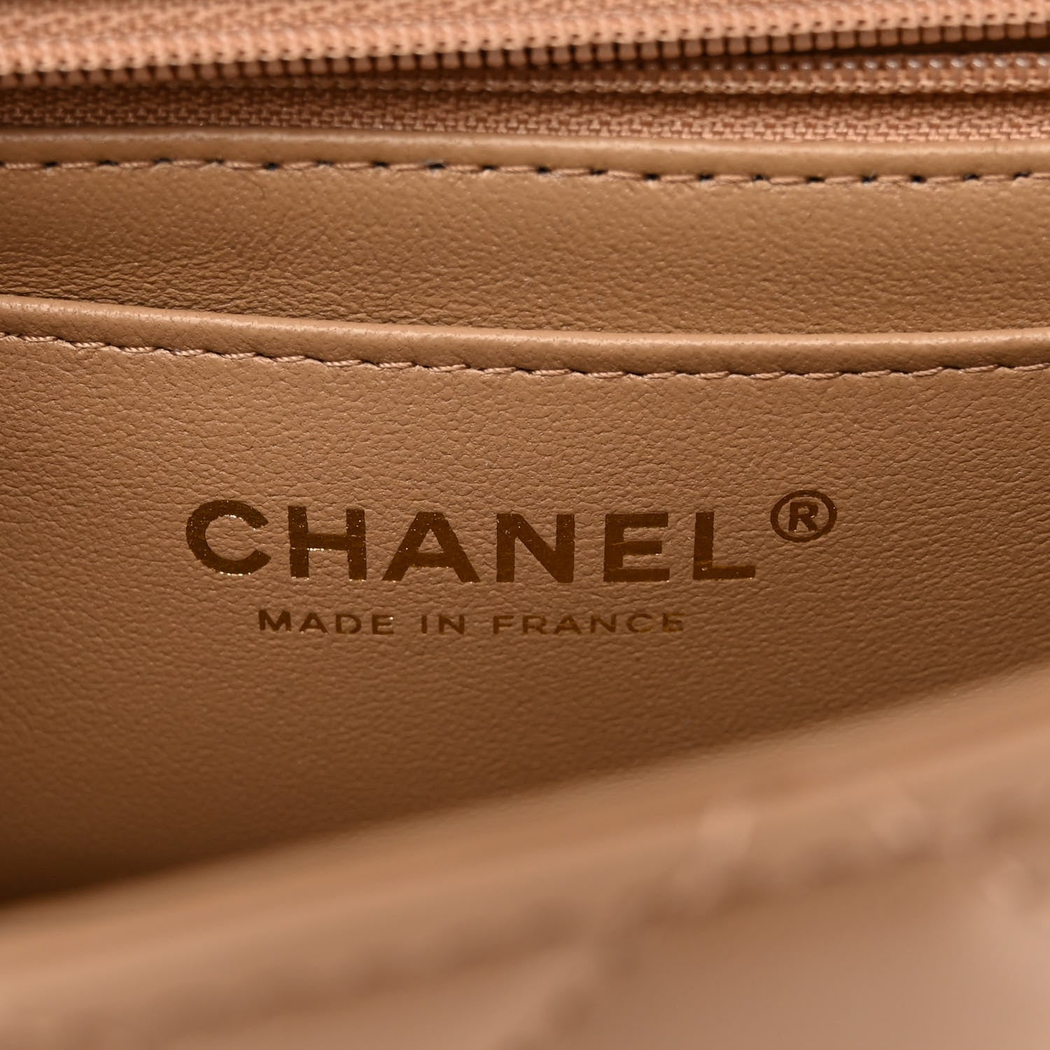 Chanel Lambskin Quilted Mini Top Handle Rectangular Flap Beige 6 of 11