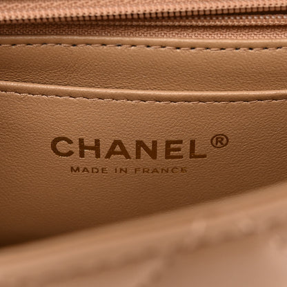 Chanel Lambskin Quilted Mini Top Handle Rectangular Flap Beige 6 of 11
