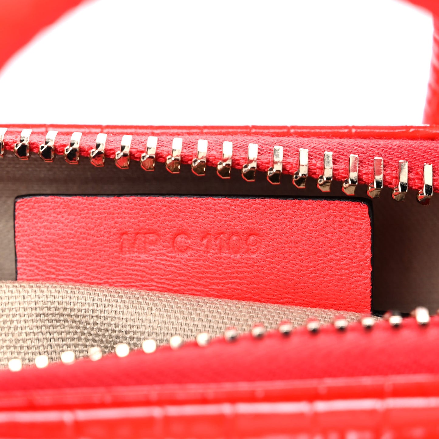 Calfskin Crocodile Embossed Mini Antigona Red