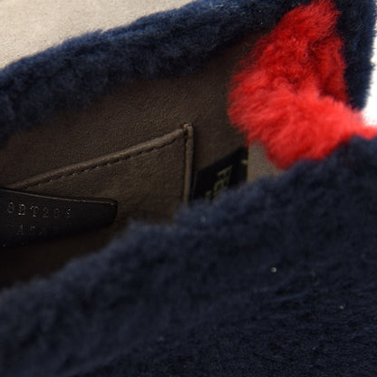 Fendi Shearling Vitello Century F is Fendi Small Kan I Shoulder Bag Verde Acqua Black Mosto 9 of 10