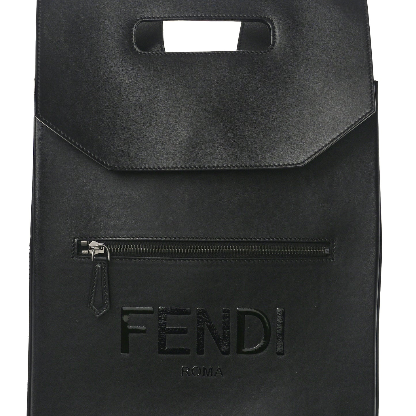 Vitello Grace Light Logo Fendi Pack Backpack Black