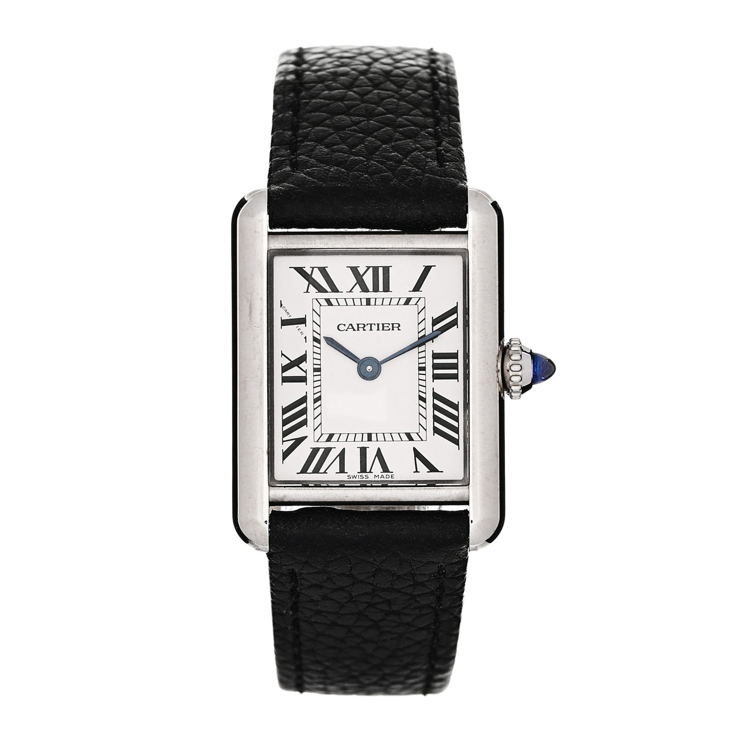 Stainless Steel Calfskin 22mm Must de Cartier Tank Quartz Watch