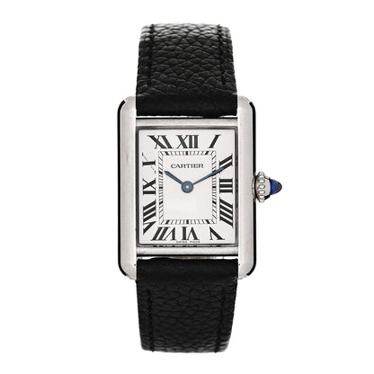 Cartier Stainless Steel Calfskin 22mm Must de Cartier Tank Quartz Watch 1 of 5