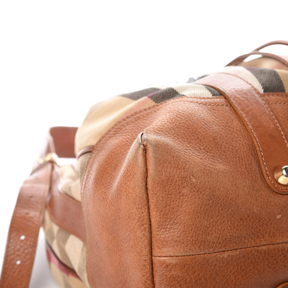 Burberry House Check Bridle Calfskin Hobo Brown 10 of 15