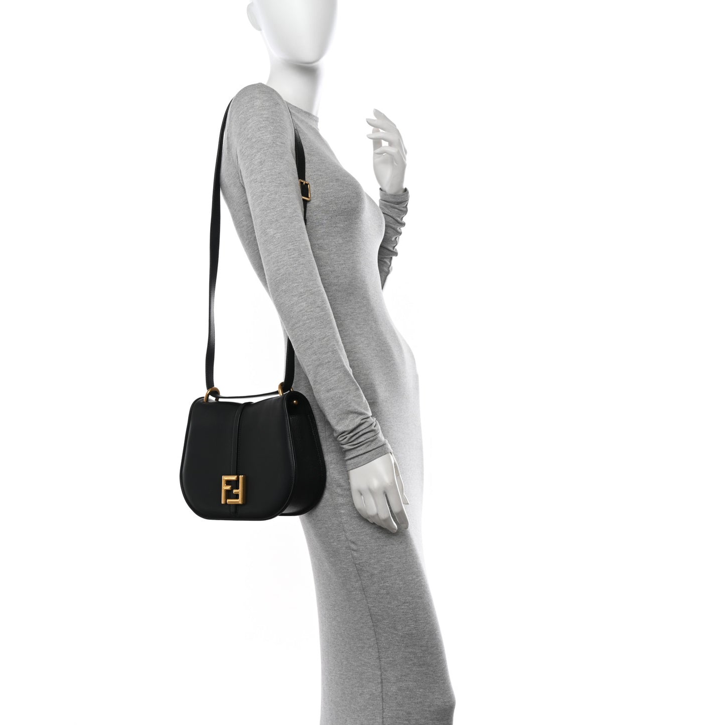 Vitello Brenta Cher Medium Fendi C'mon Black