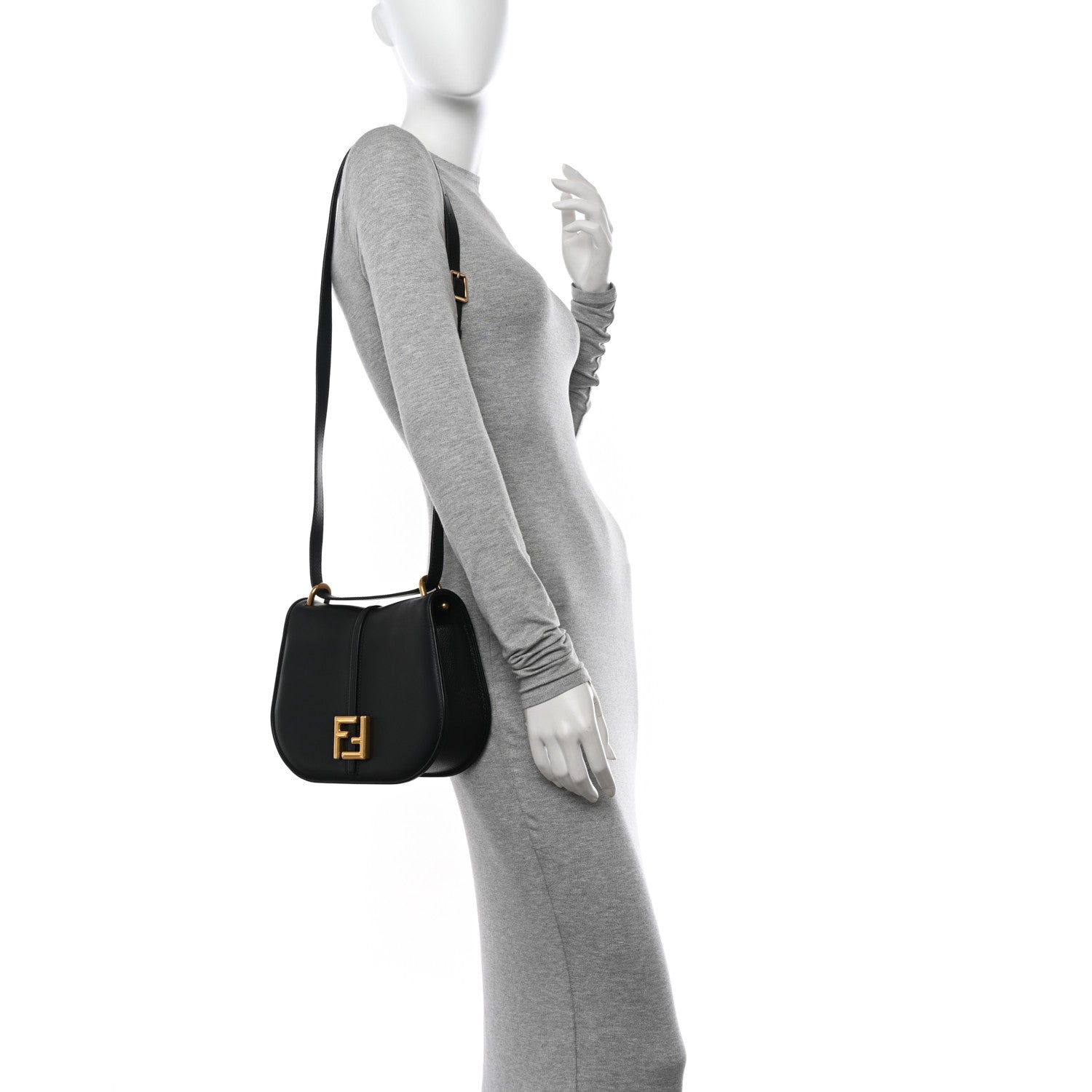Fendi Vitello Brenta Cher Medium Fendi C'mon Black 2 of 9
