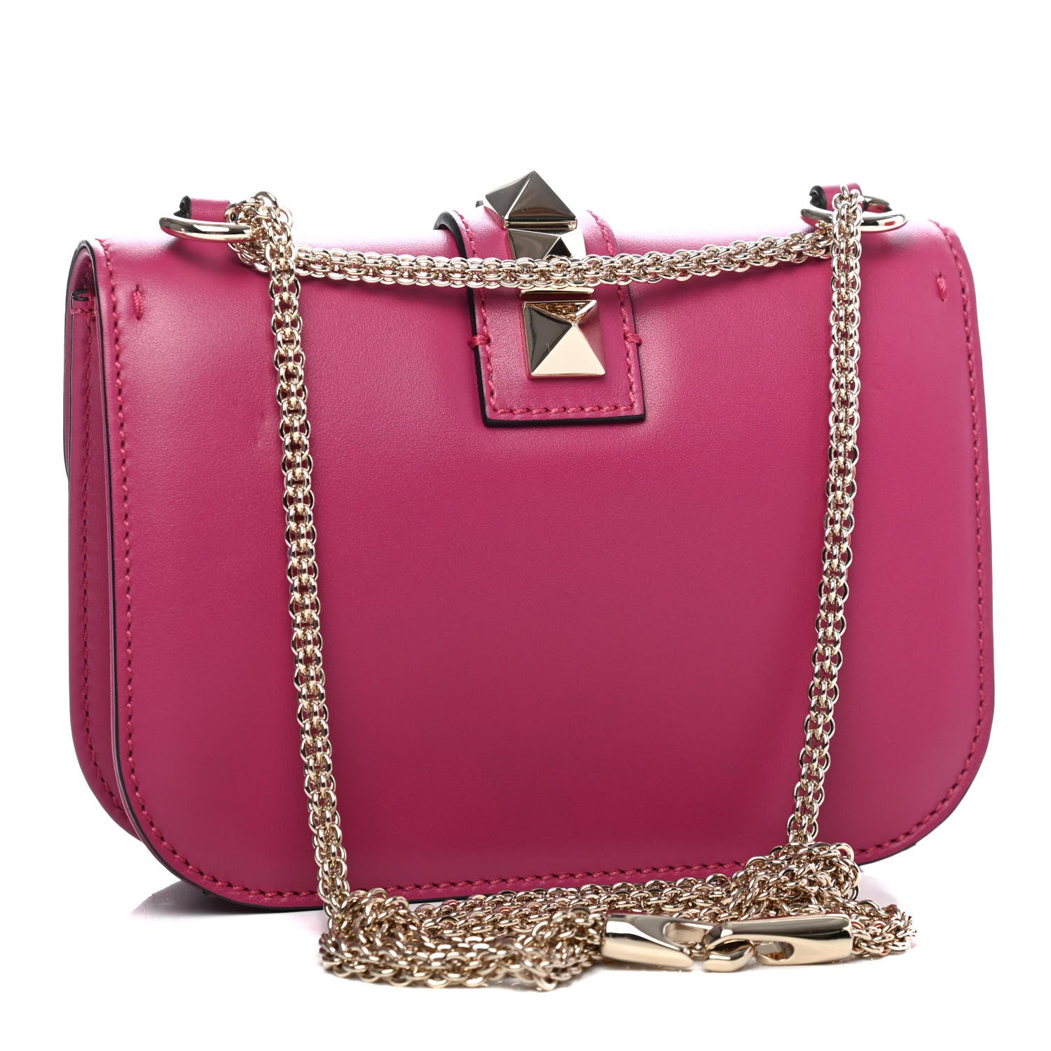 Valentino Garavani Vitello Small Glam Lock Rockstud Flap Deep Cyclamin 2 of 4