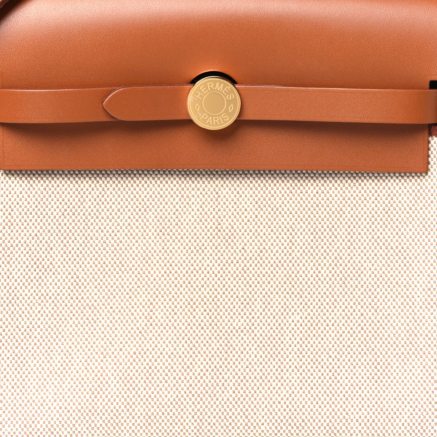 Hermes Military Toile Vache Hunter Herbag Zip Retourne 20 Ecru Beige Fauve 8 of 11