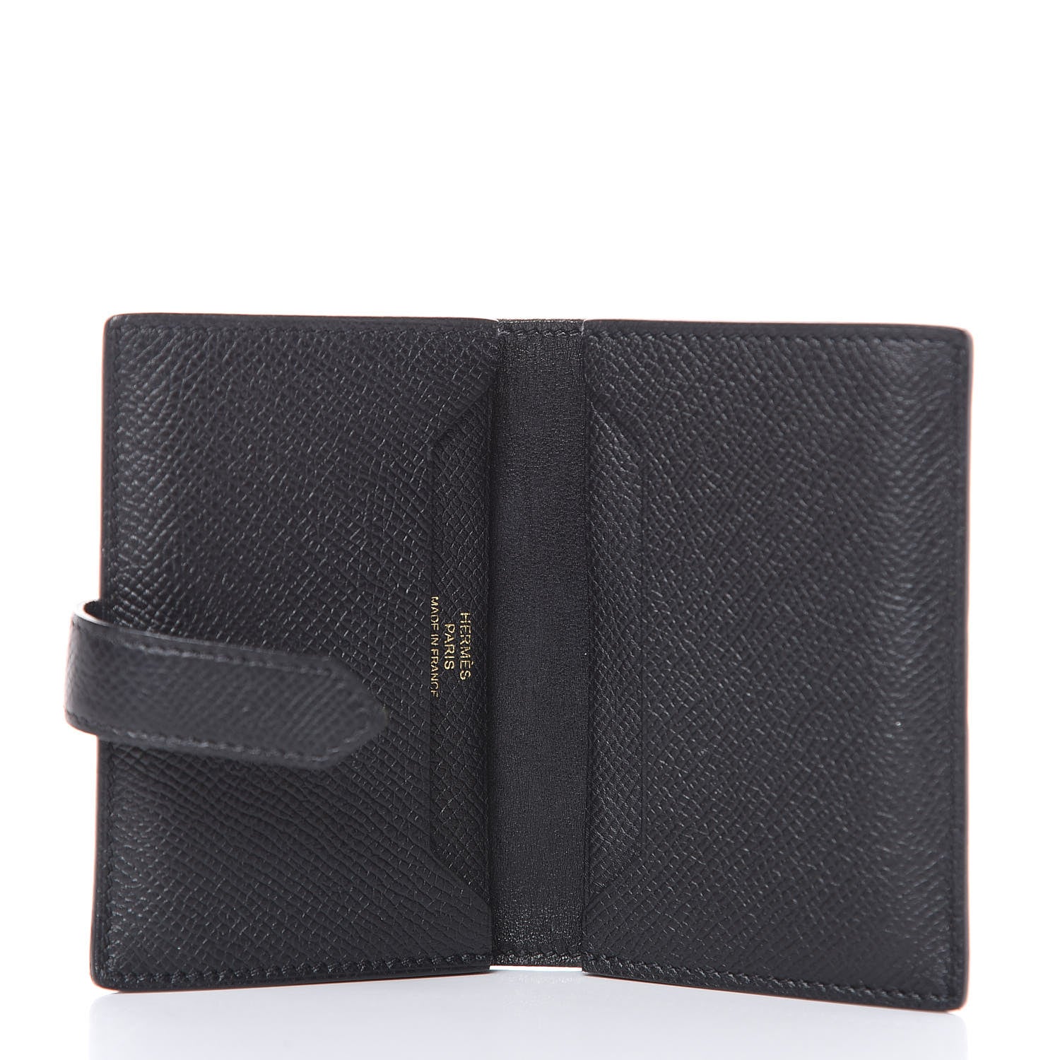 Hermes Epsom Bearn Card Holder Wallet Black 5 of 10