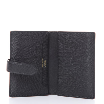 Hermes Epsom Bearn Card Holder Wallet Black 5 of 10