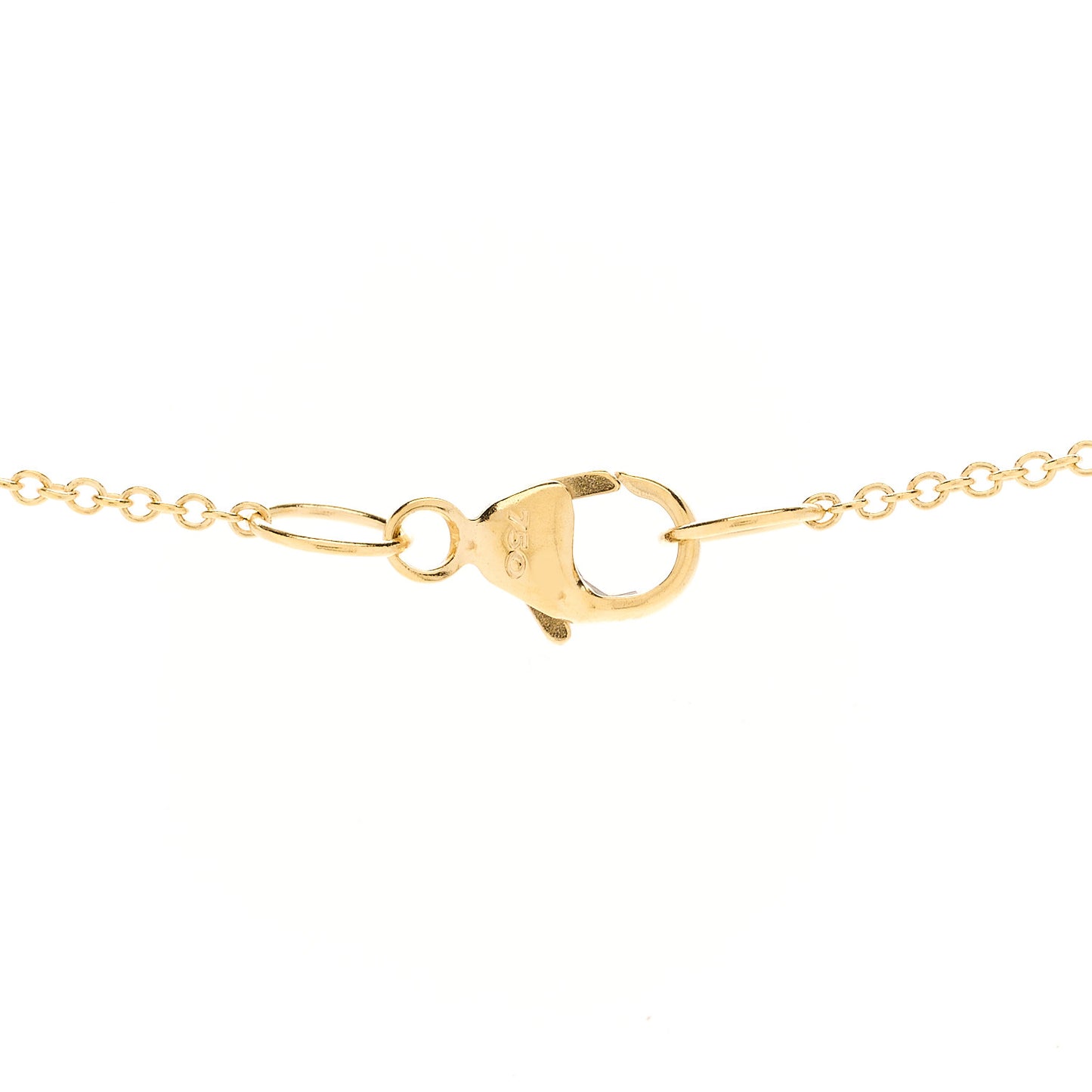 18K Yellow Gold Diamond Initial M Charm Necklace
