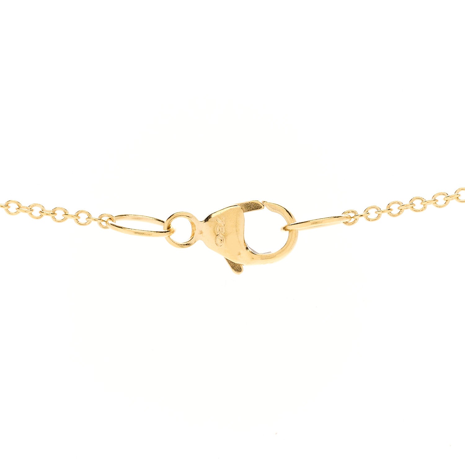 David Yurman 18K Yellow Gold Diamond Initial M Charm Necklace 4 of 5