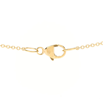 David Yurman 18K Yellow Gold Diamond Initial M Charm Necklace 4 of 5