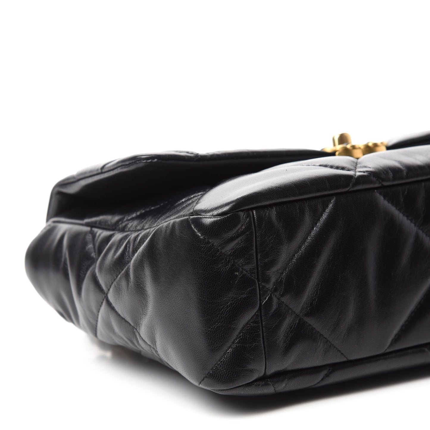Goatskin Quilted Large Chanel 19 Flap Black