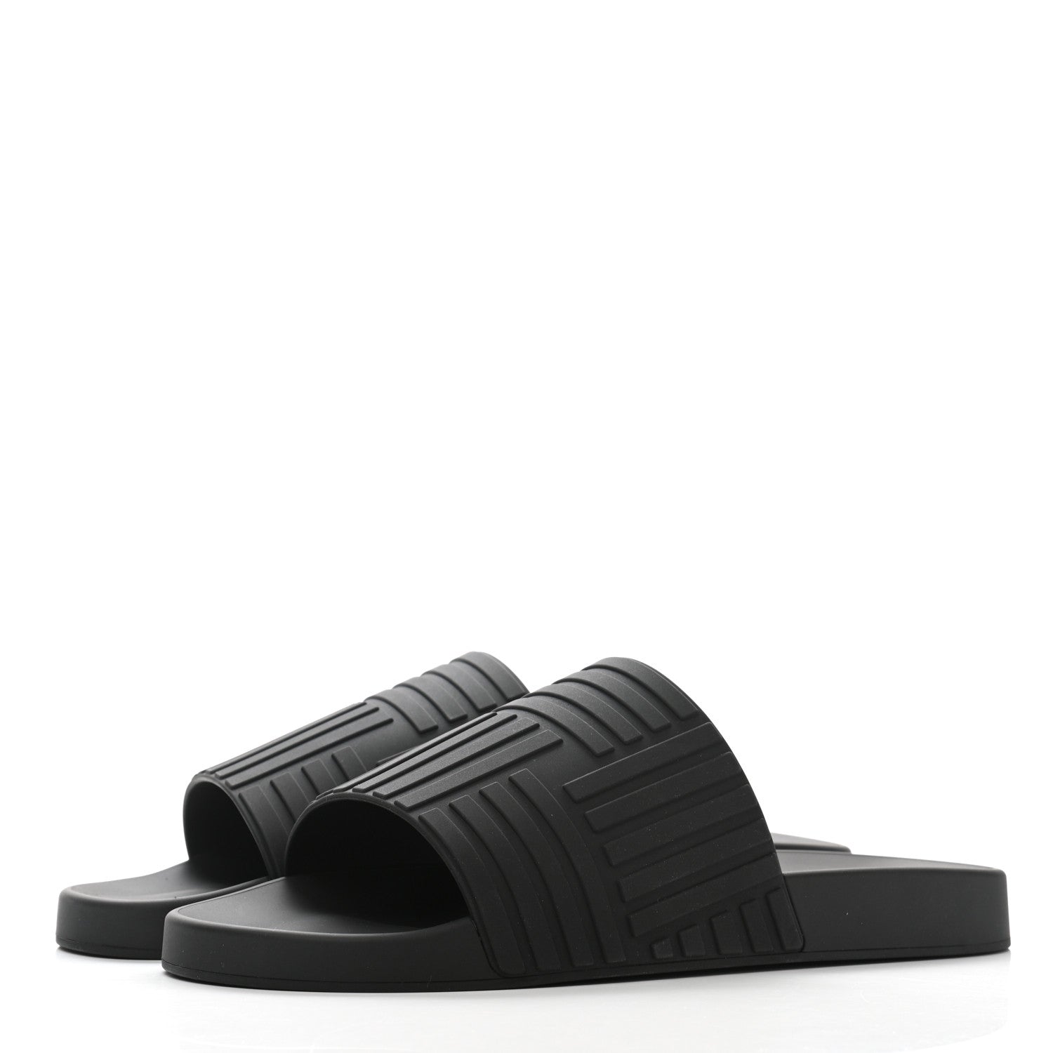 Bottega Veneta Rubber Mens The Slider Sandals 45 Black 3 of 7